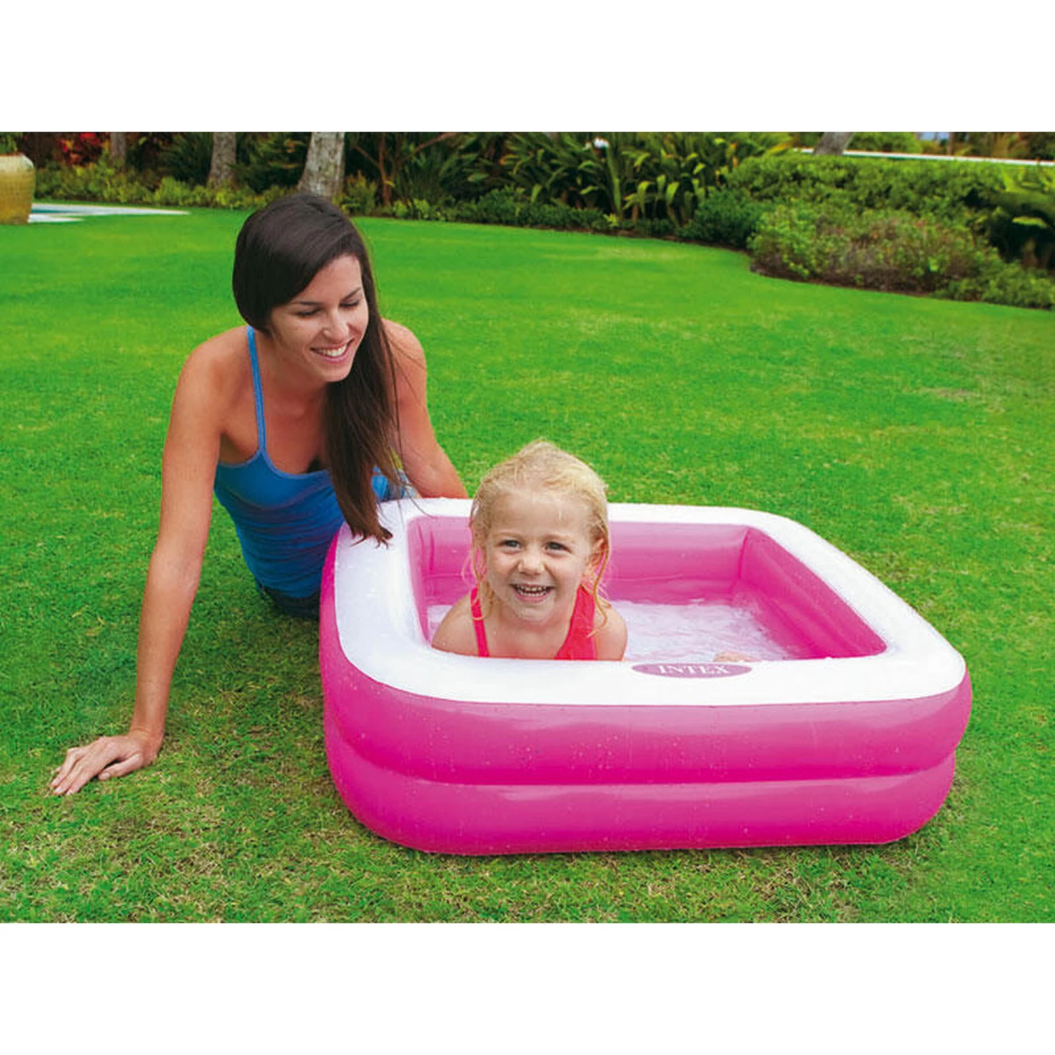 Intex Piscine Gonflable Carrée Rose – Image 2